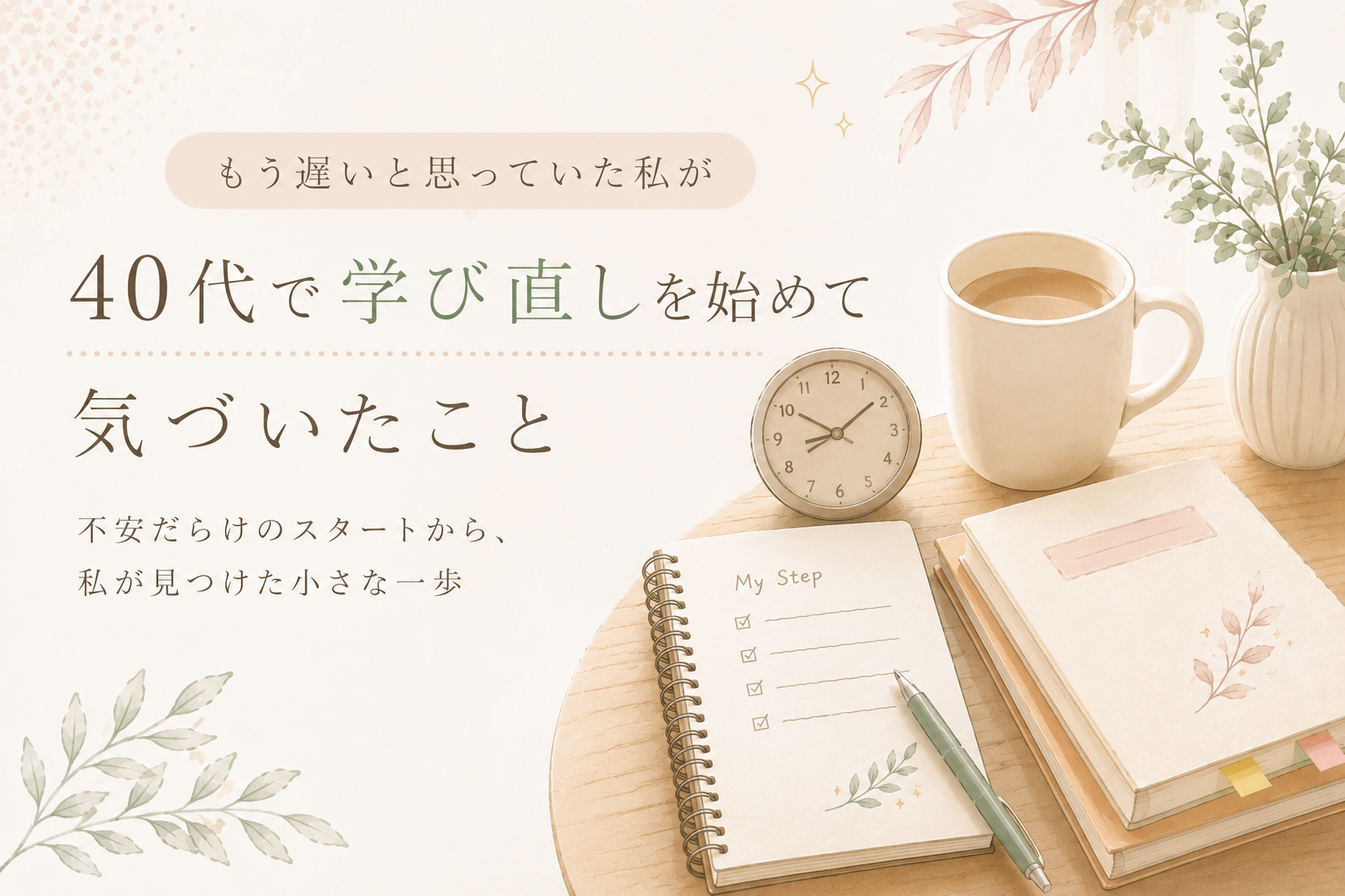 「もう遅い」と思っていた40代の私が、学び直しを始めて気づいたこと